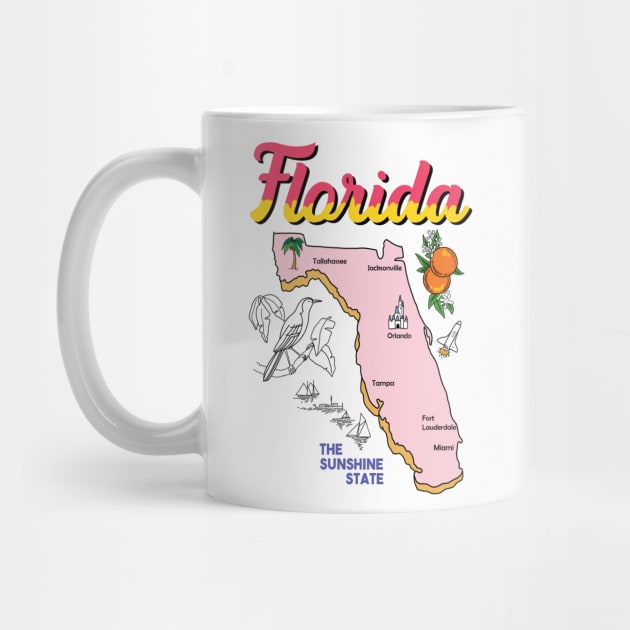 Florida Vintage Map by SuperrSunday